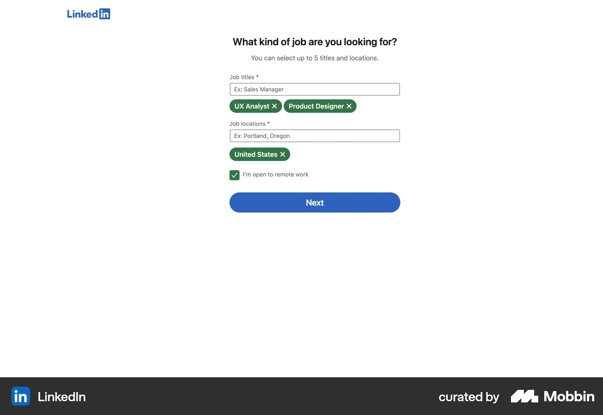 LinkedIn Web Jobs & Recruitment App screen