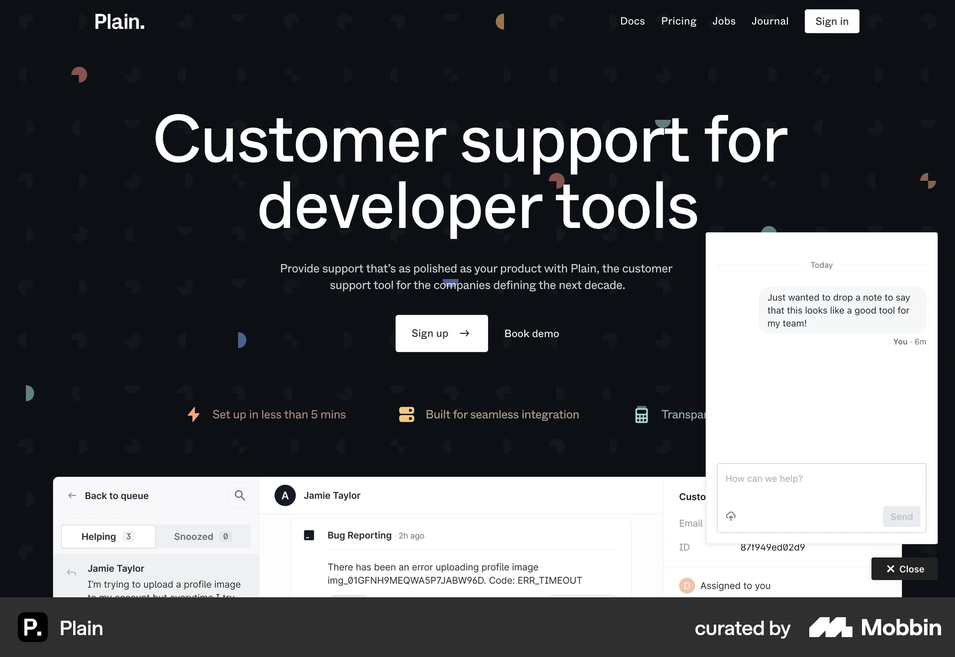 Plain Web Chat Detail screen