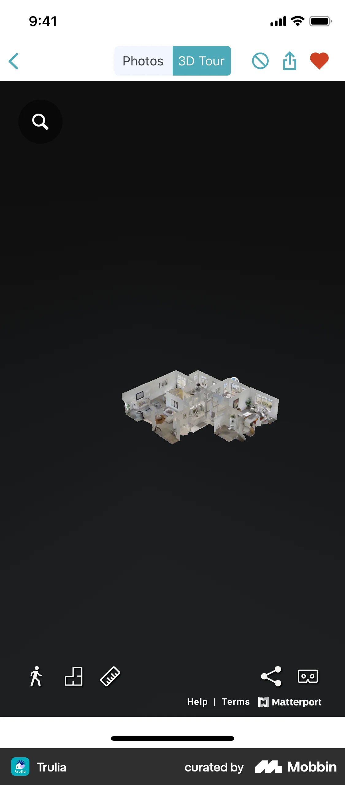 Trulia iOS Augmented Reality screen