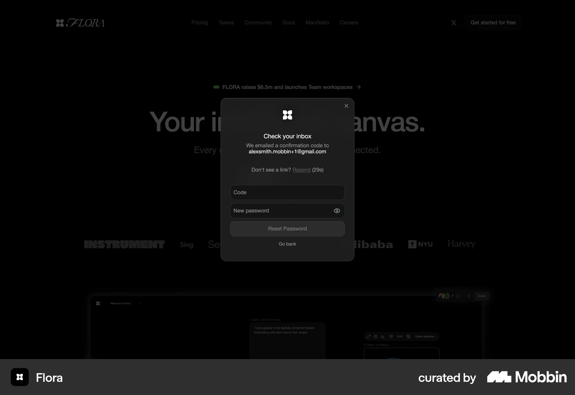 FLORA Web Graphics & Design App screen