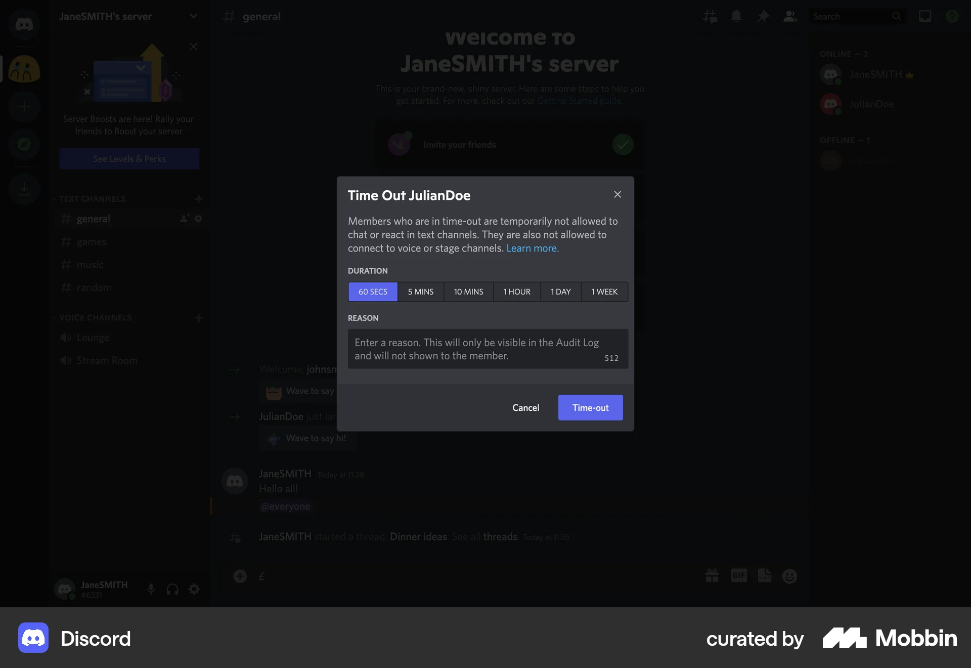 Discord Web Ban & Block screen