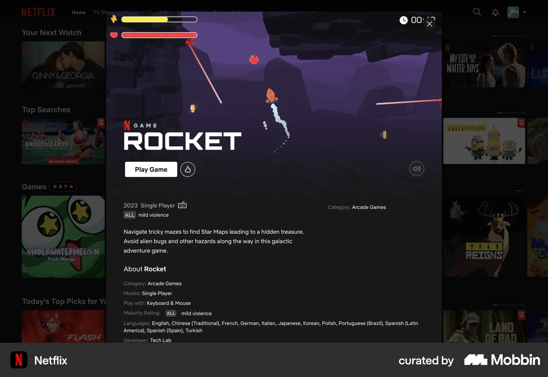 Netflix Web Other Content screen