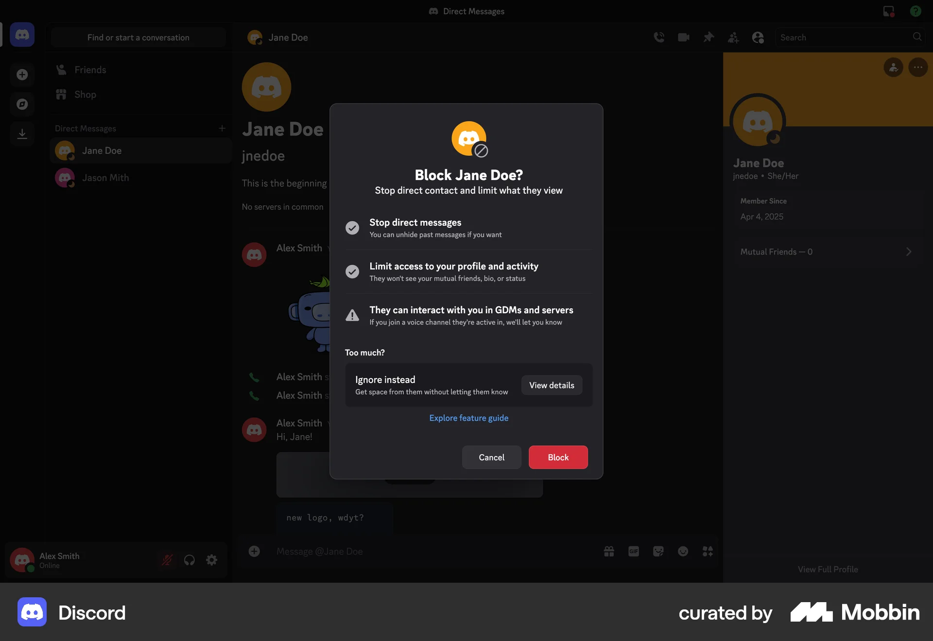 Discord Web Ban & Block screen