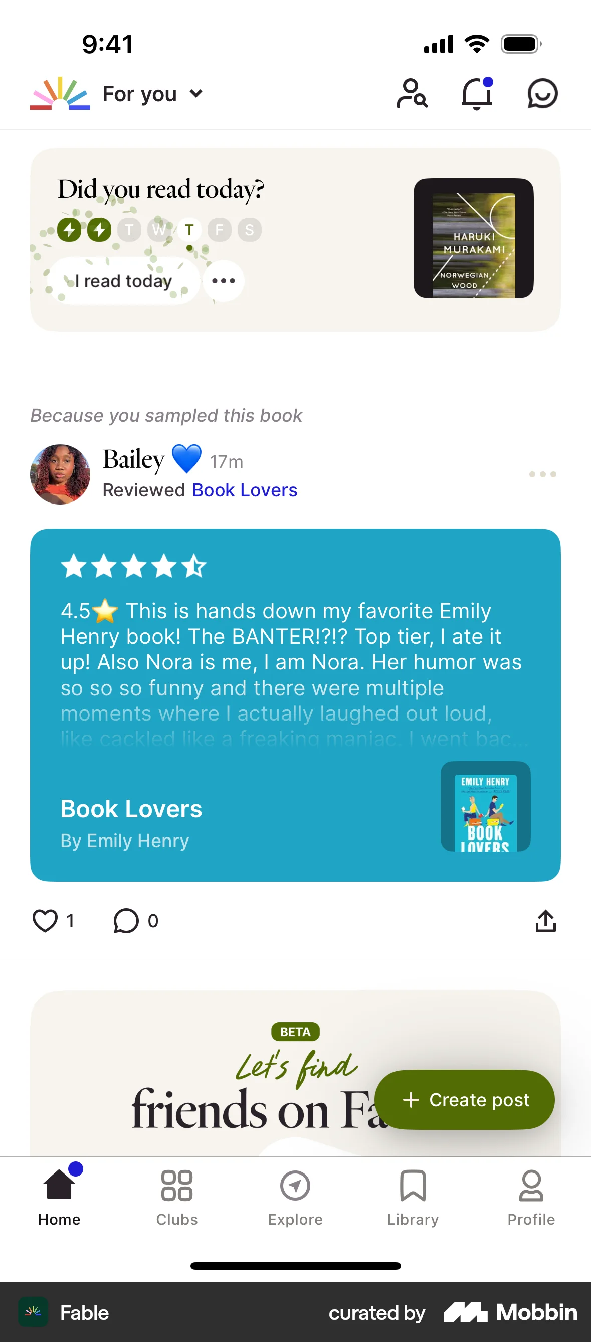 Fable iOS Confetti screen