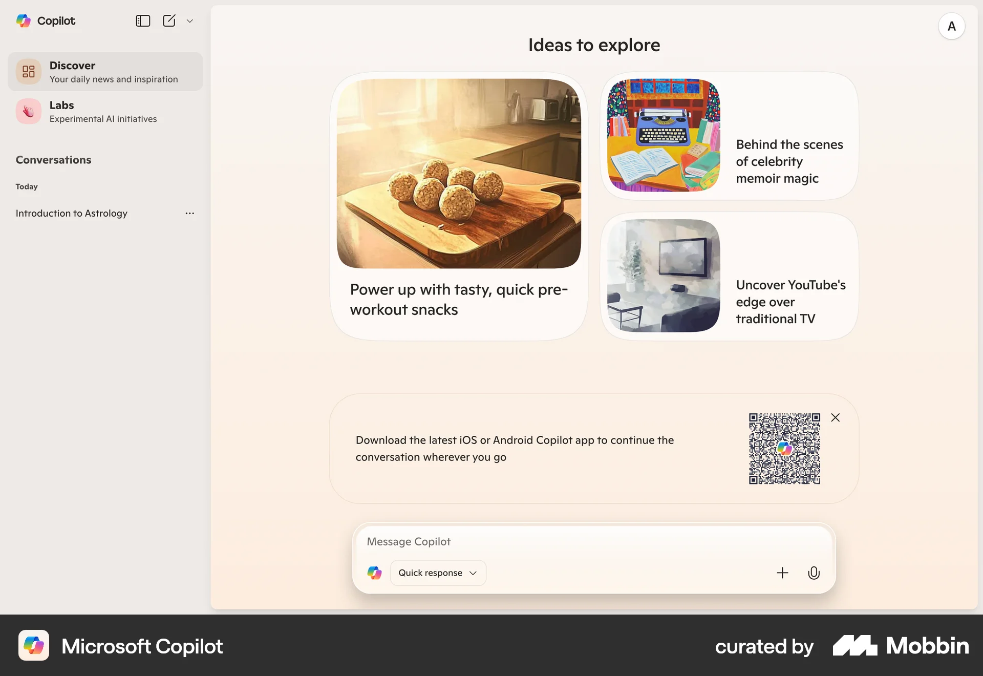 Microsoft Copilot Web QR Code screen