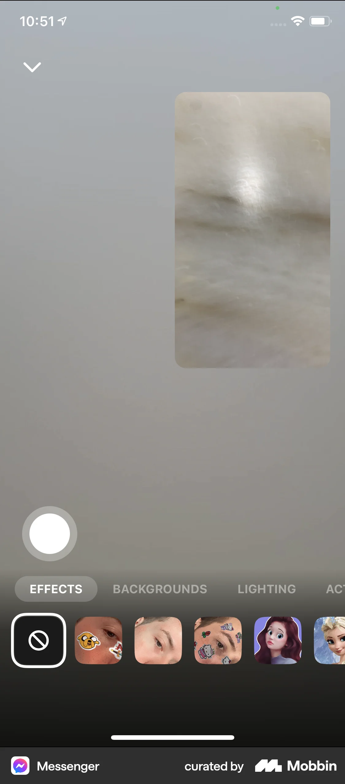 Messenger iOS Call screen