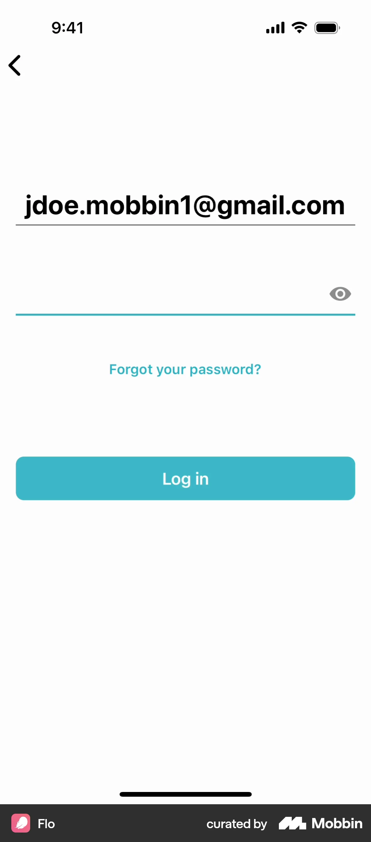 Ios Login Forms Flo iOS Pre-filled login form | Mobbin
