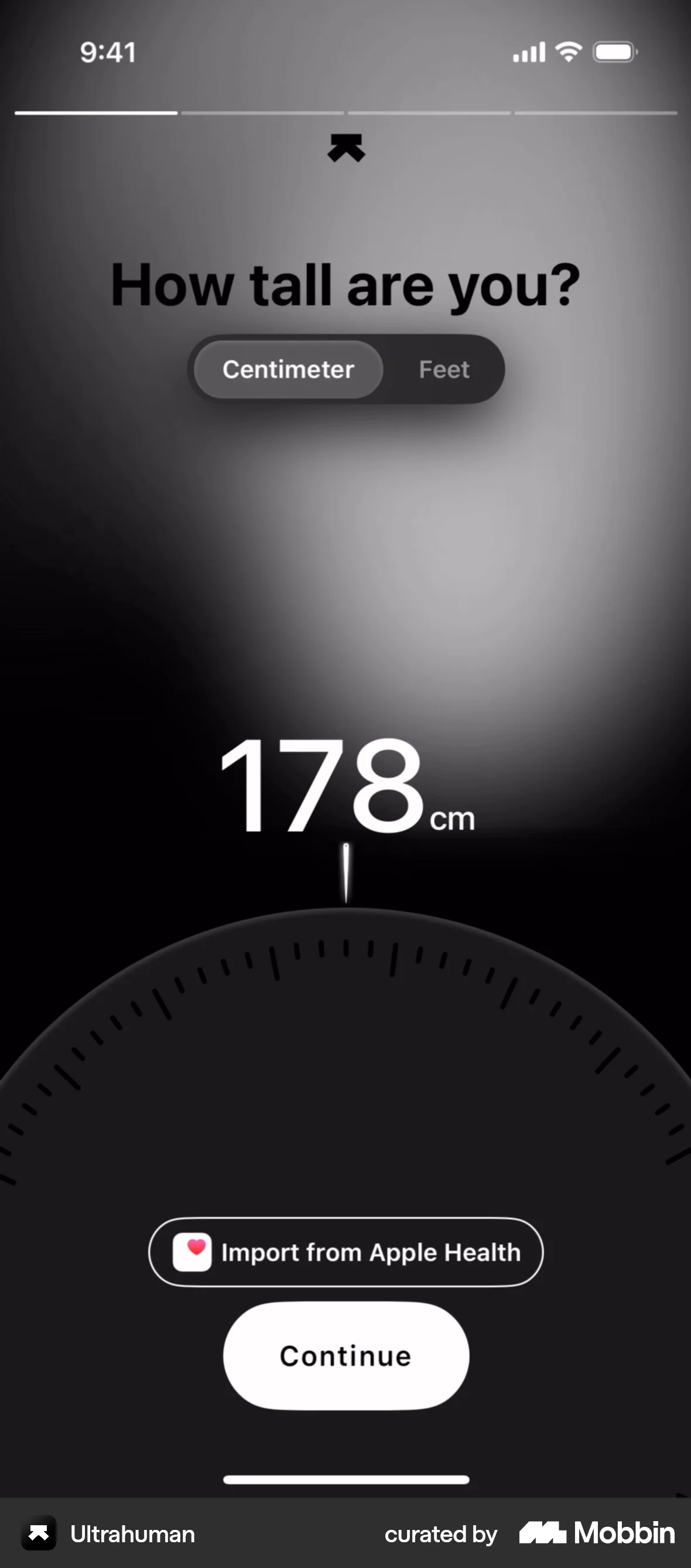 Ultrahuman iOS Account Setup screen