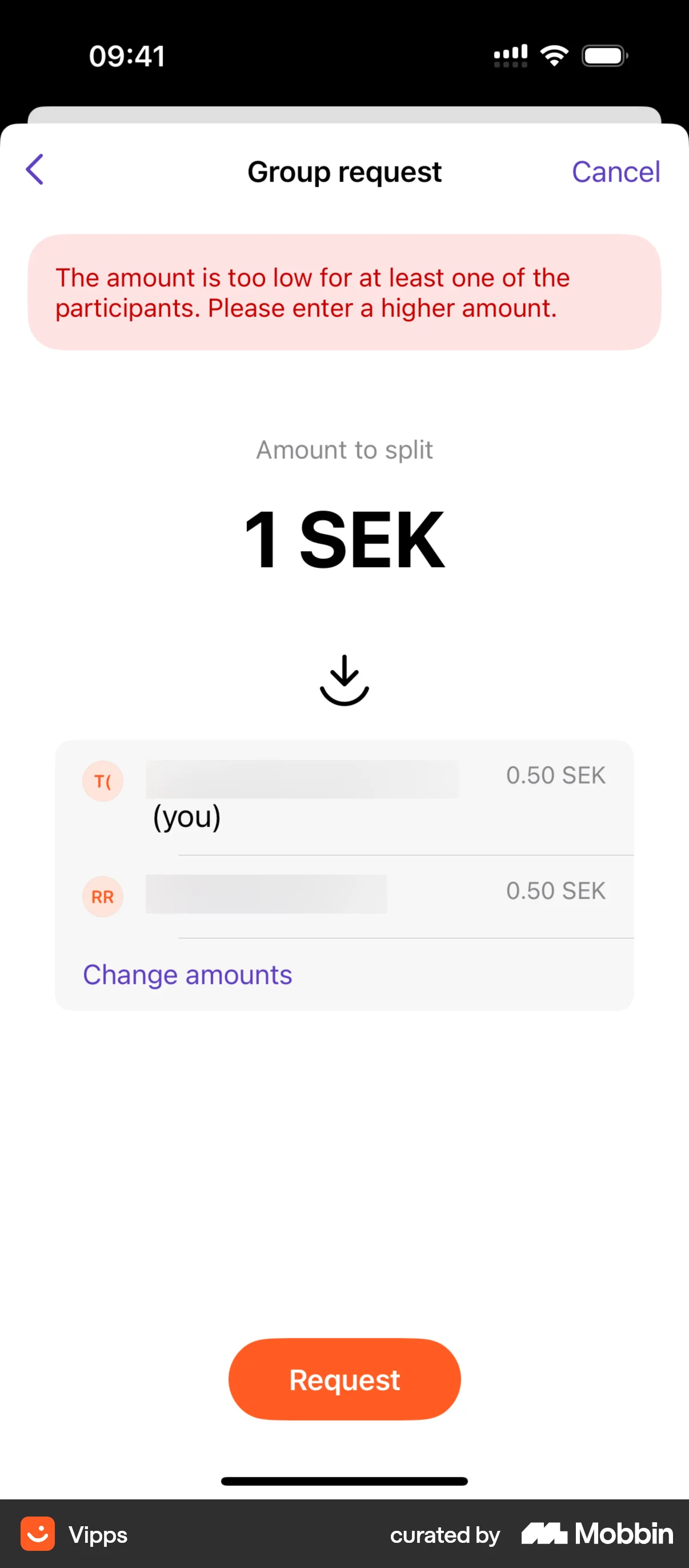 Vipps iOS Error screen