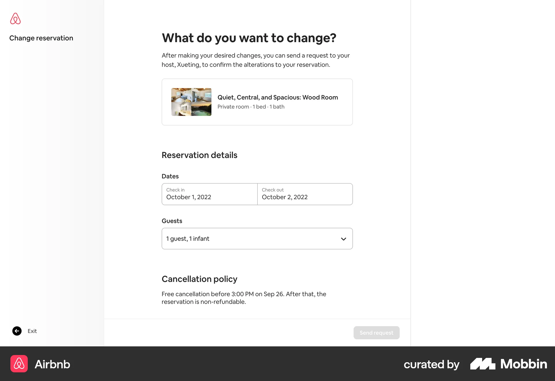 Airbnb Web screen containing Date Picker UI element