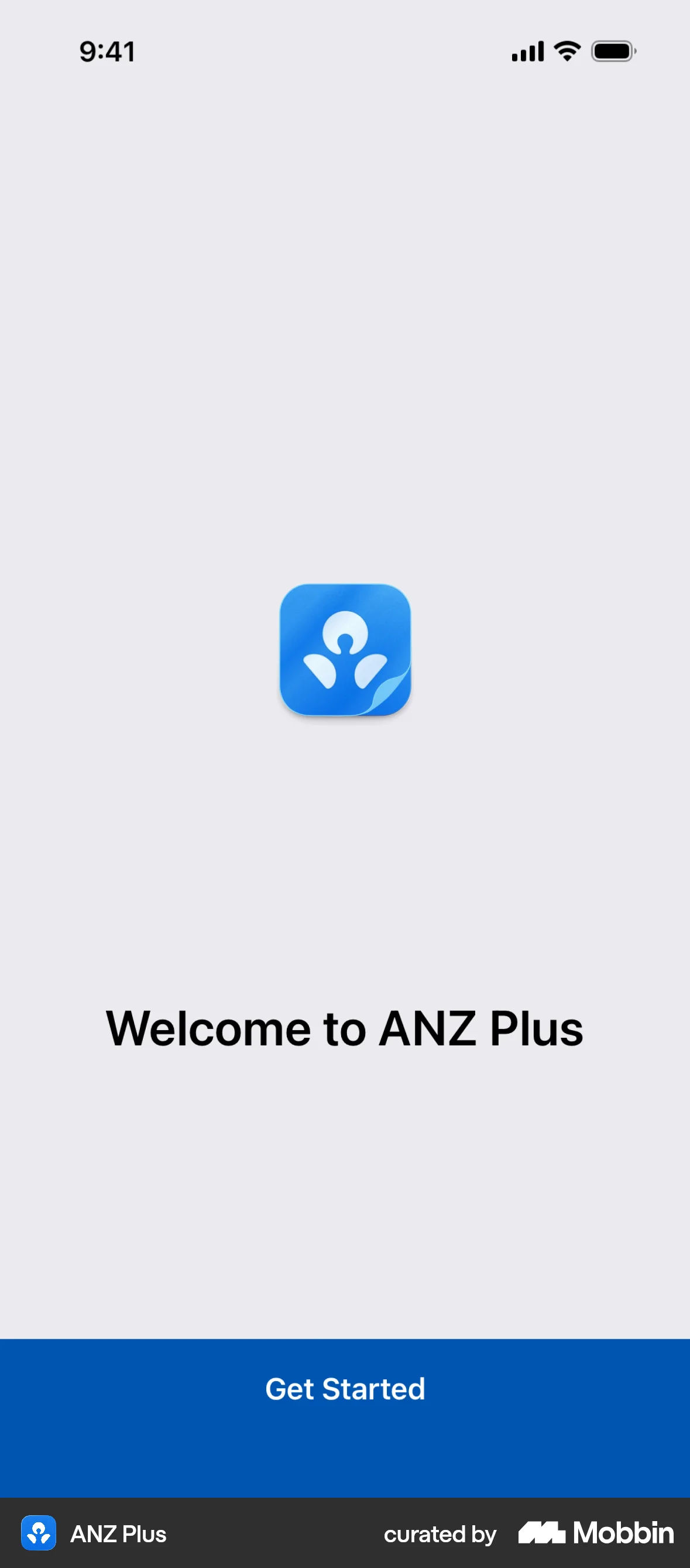 ANZ Plus Onboarding screen