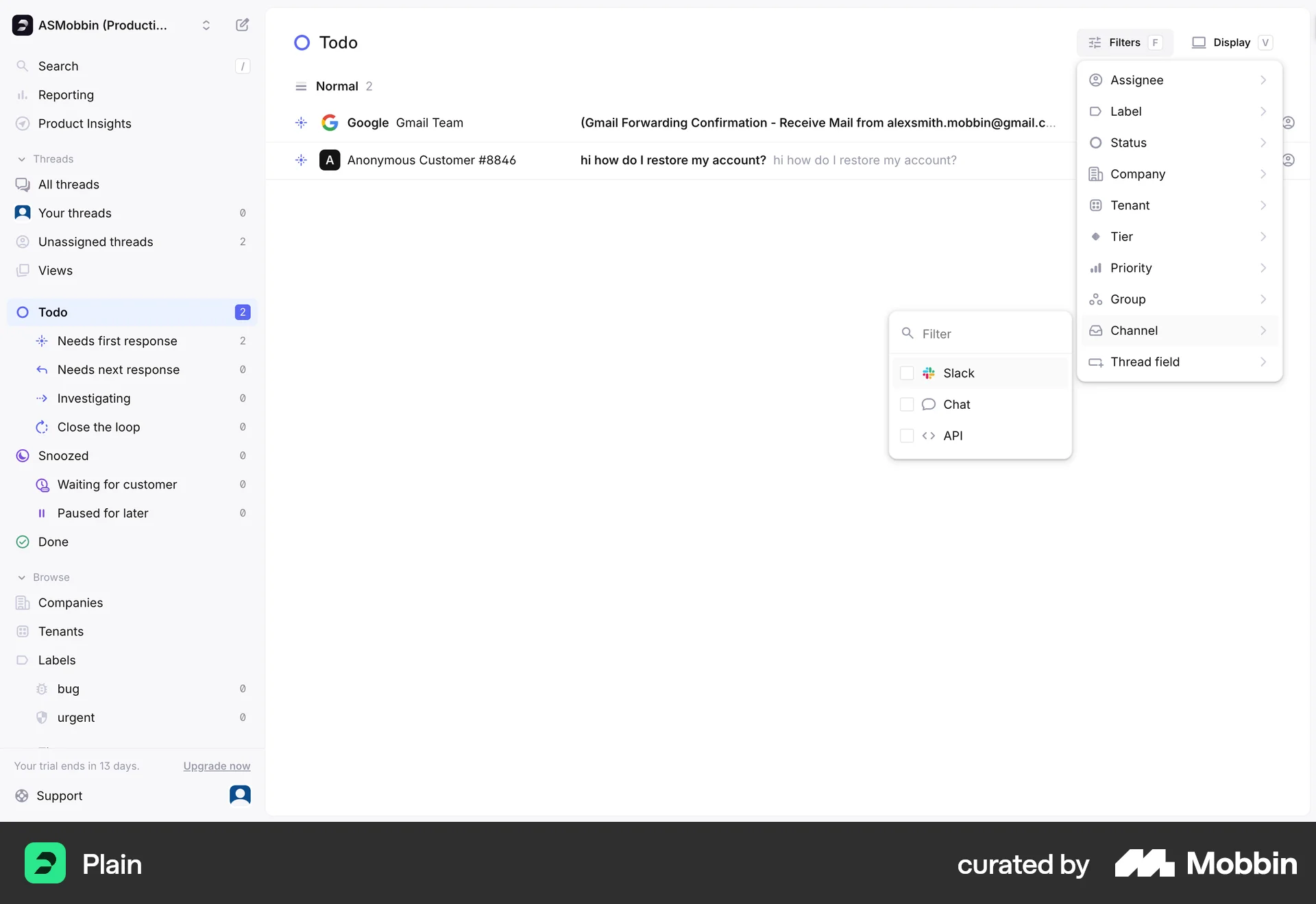 Plain Web screen containing Dropdown Menu UI element