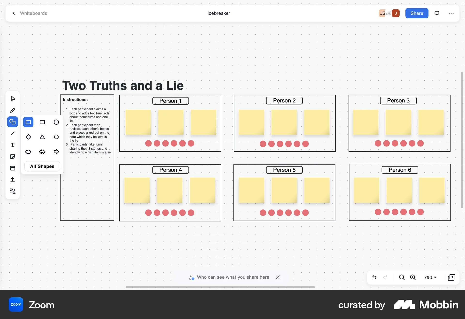 Zoom Web Canvas screen
