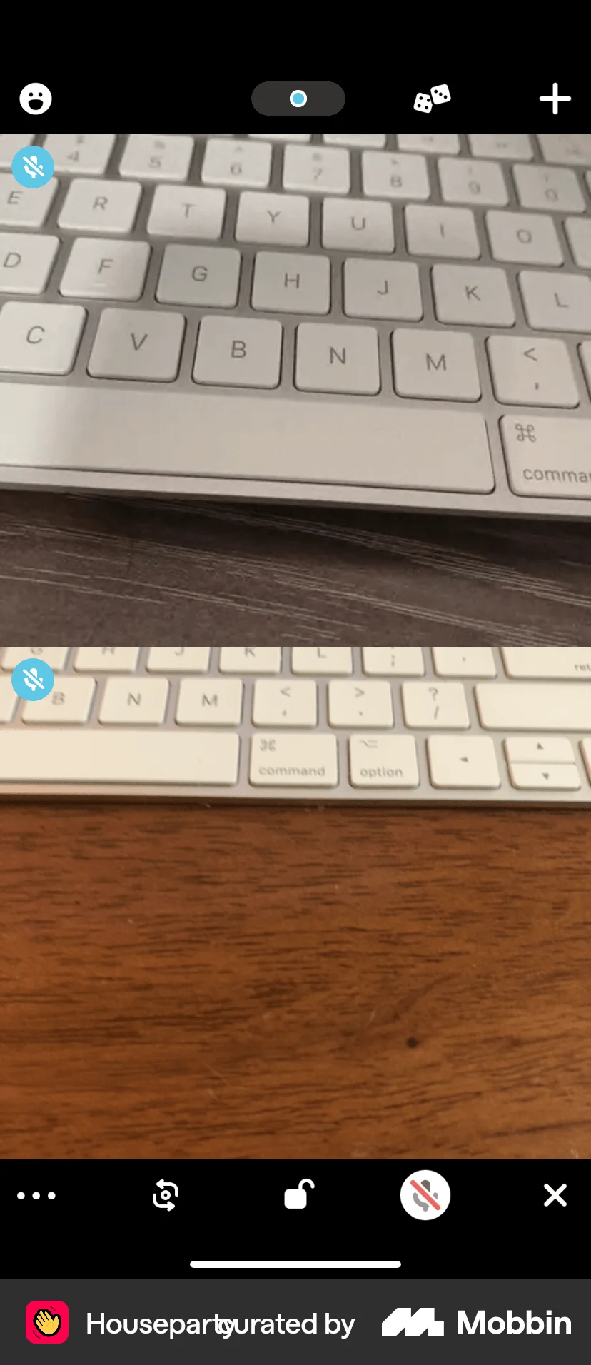 Houseparty iOS Audio Player screen