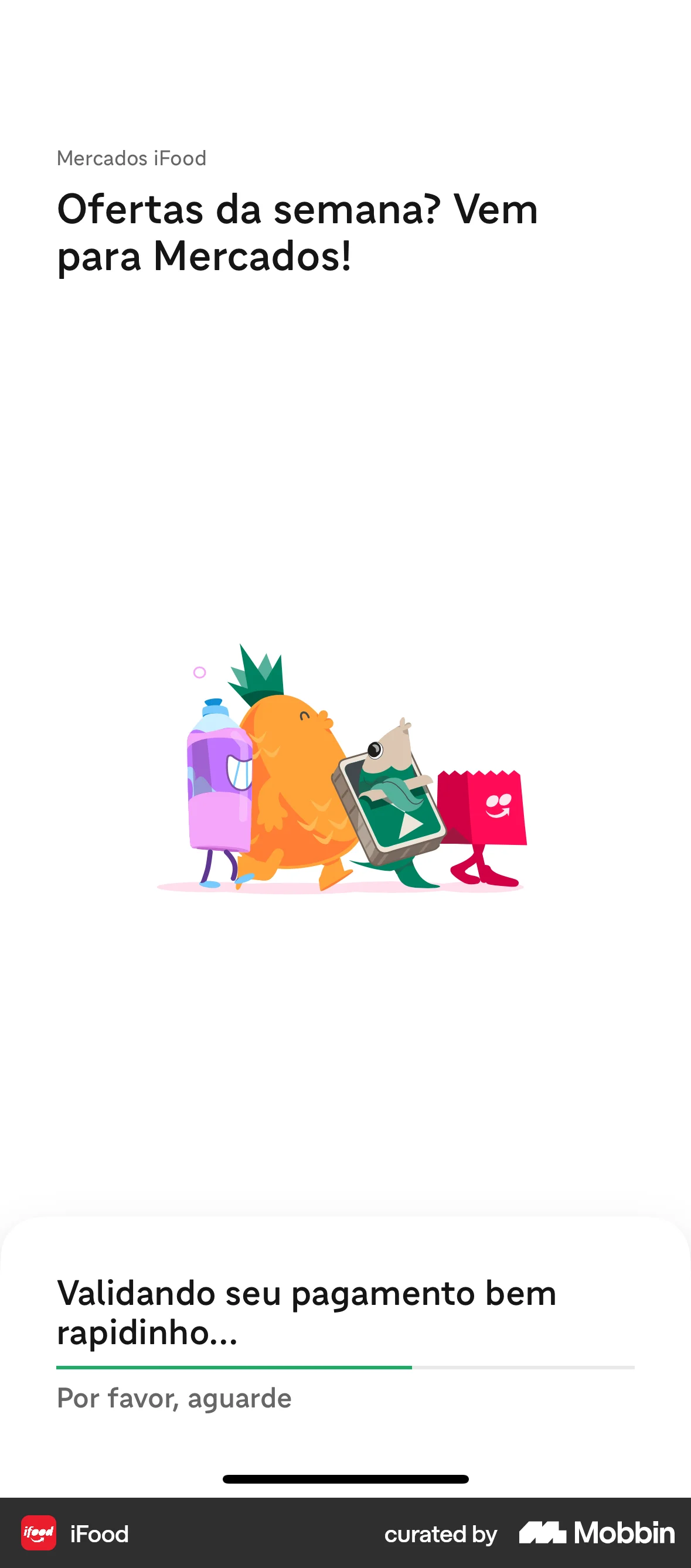 iFood iOS screen containing Loading Indicator UI element