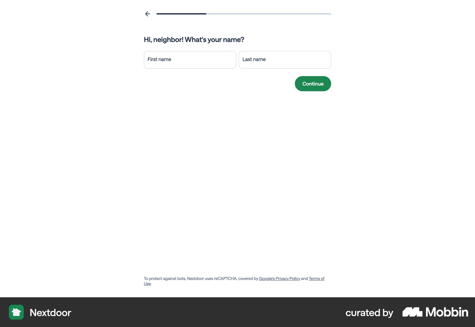 Nextdoor Web News App screen