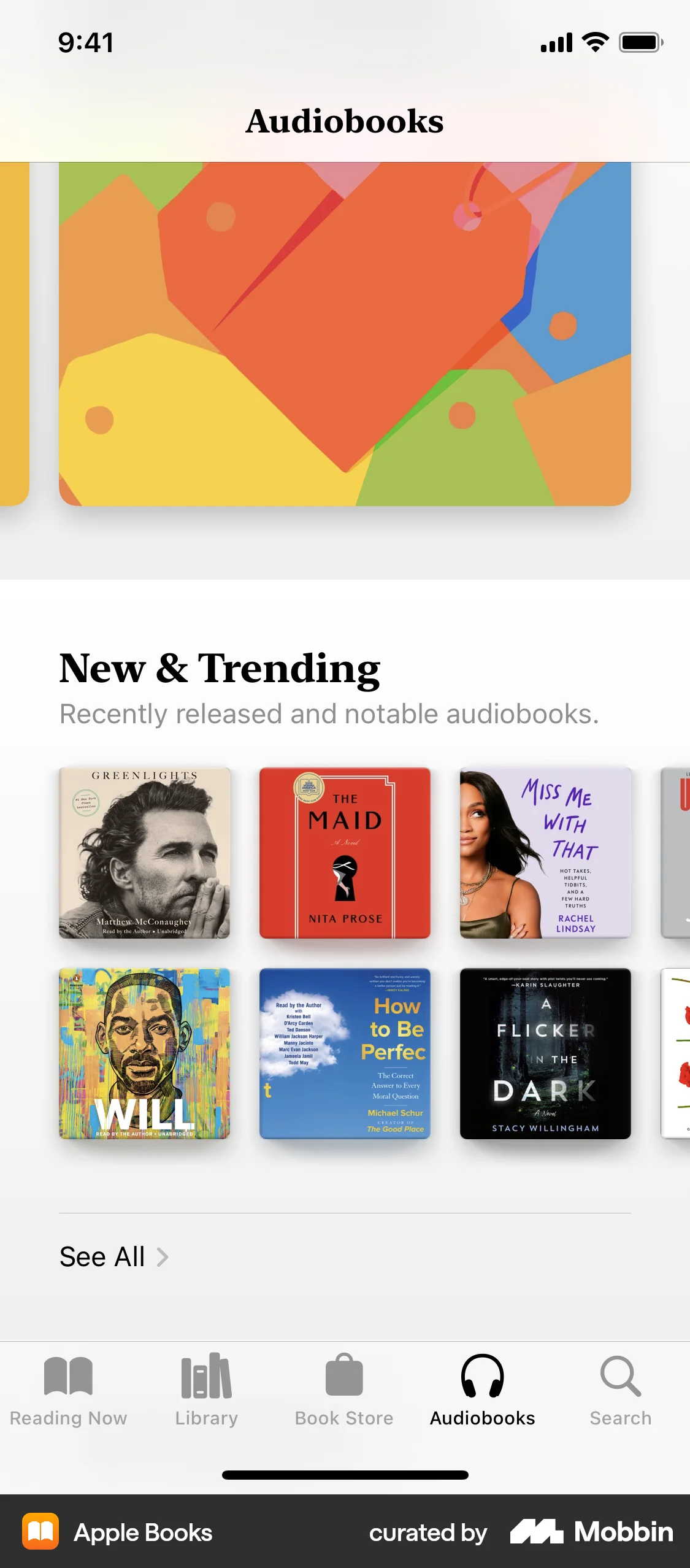 Apple Books iOS screen containing Gallery UI element