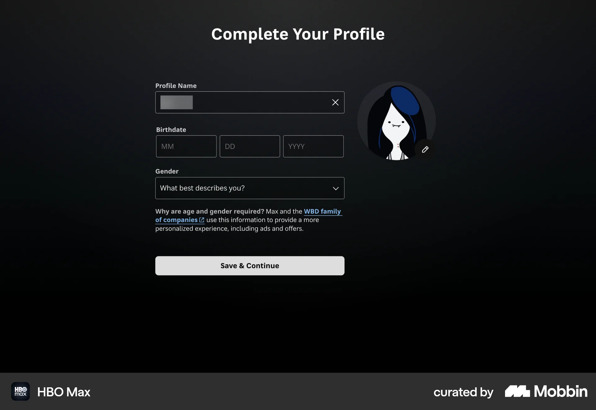 HBO Max Web Entertainment App screen
