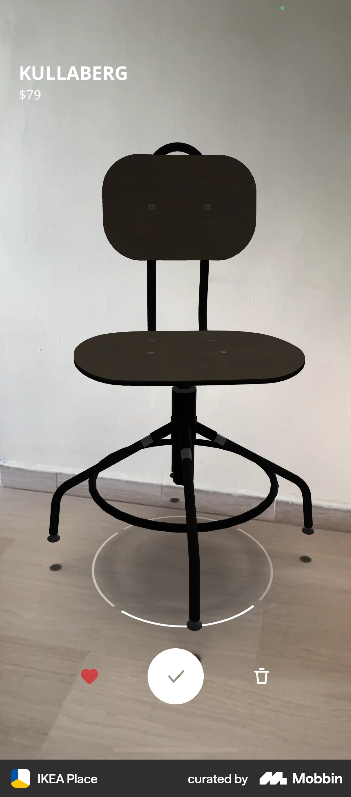 IKEA Place iOS Augmented Reality screen