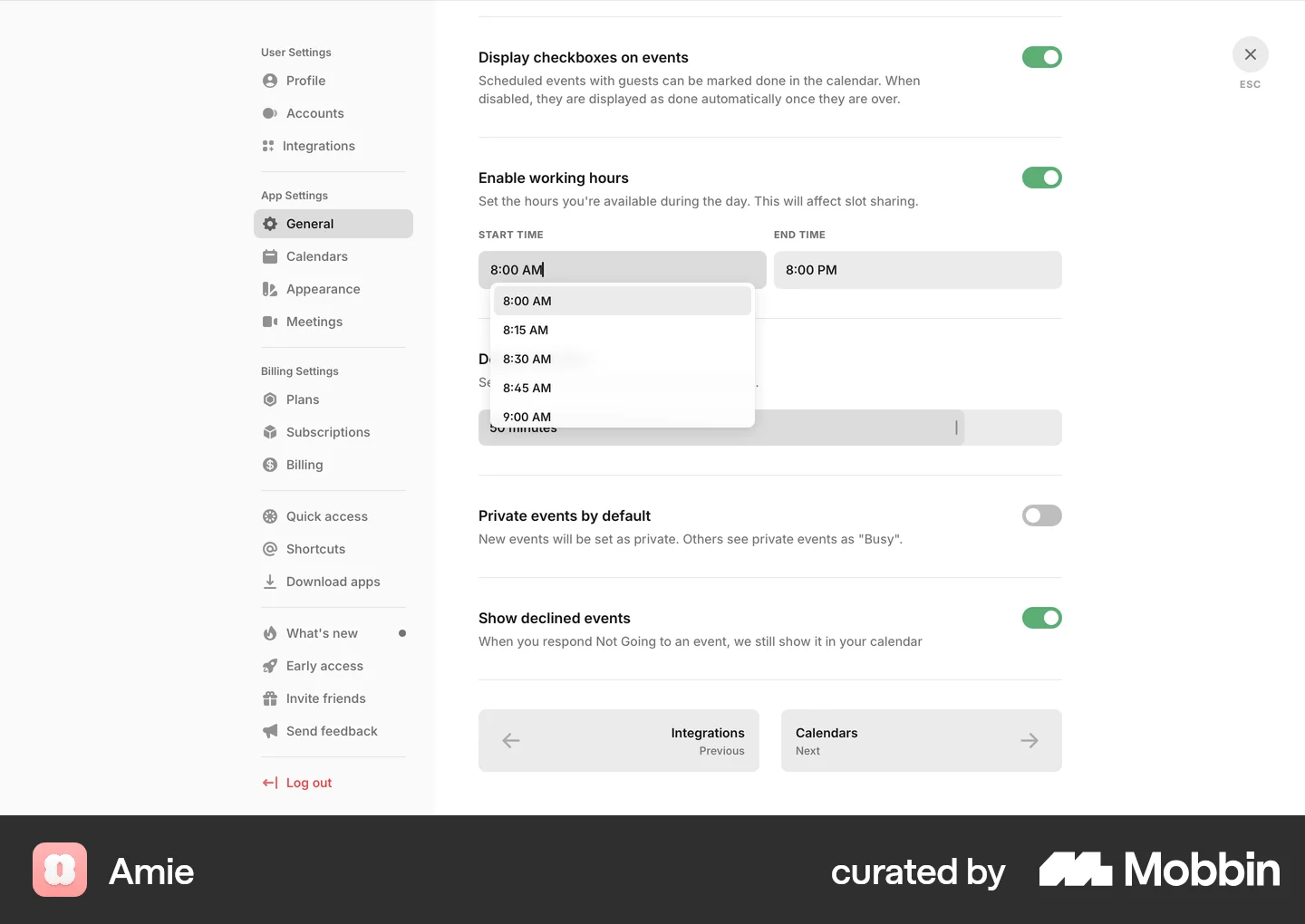 Time Selector UI Design Examples for Web Apps