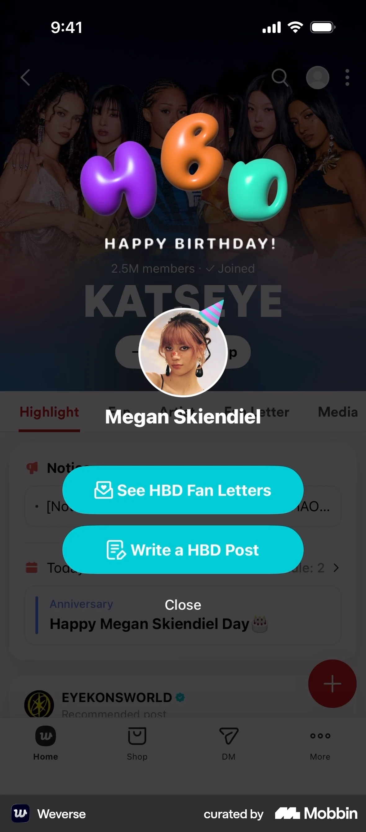 Weverse screen