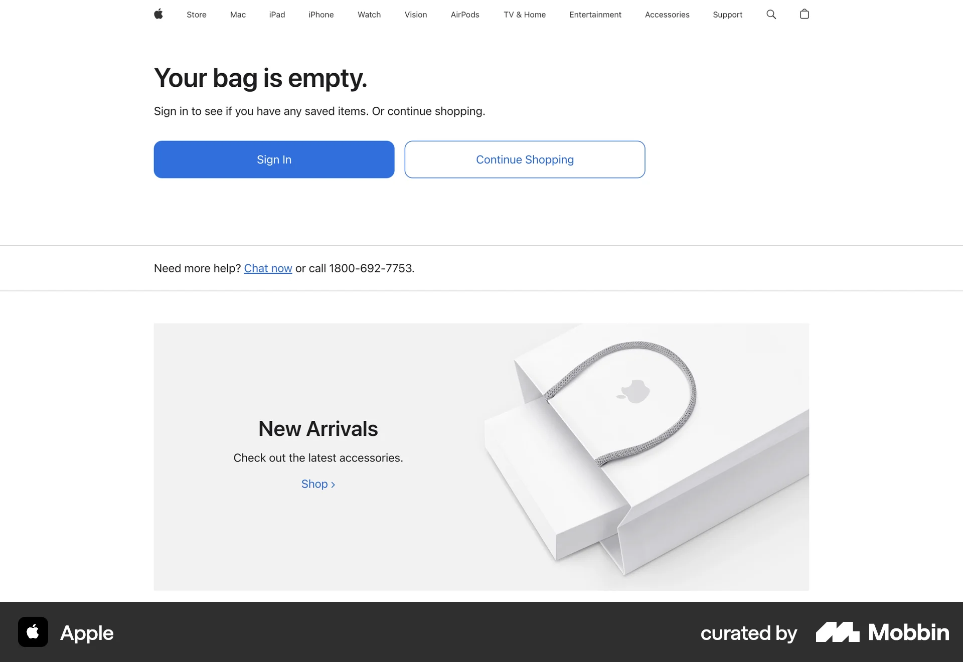 Apple Web Web Shopping Cart screen
