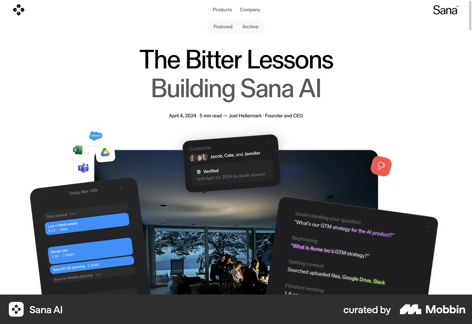 Sana AI Web Article Detail screen