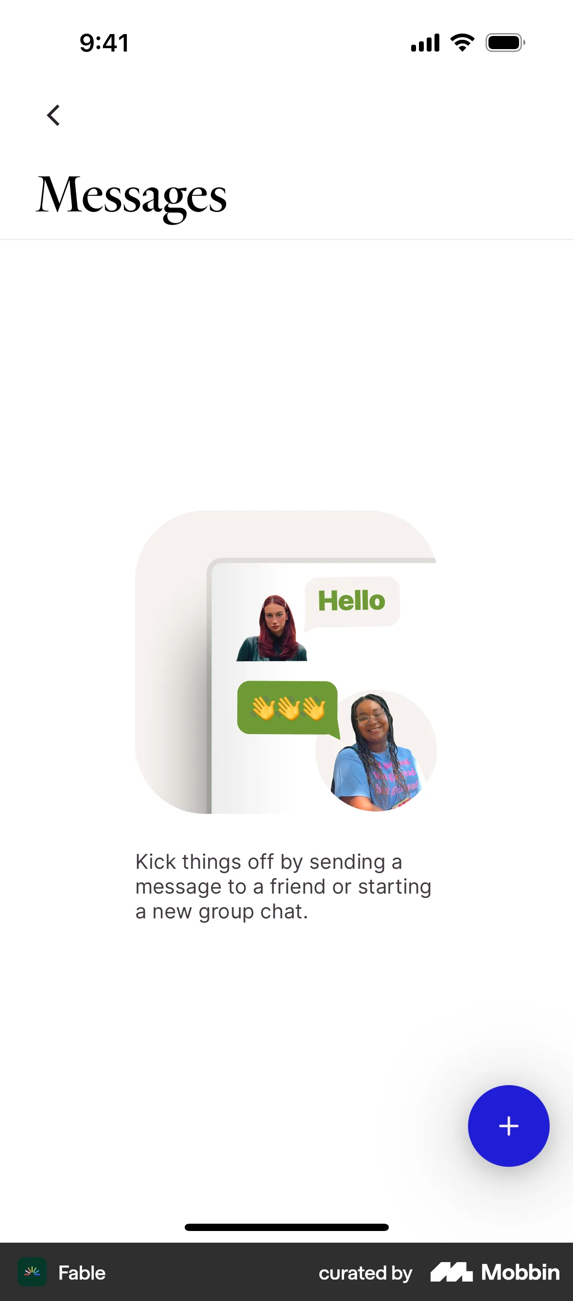 Fable iOS Emails & Messages screen