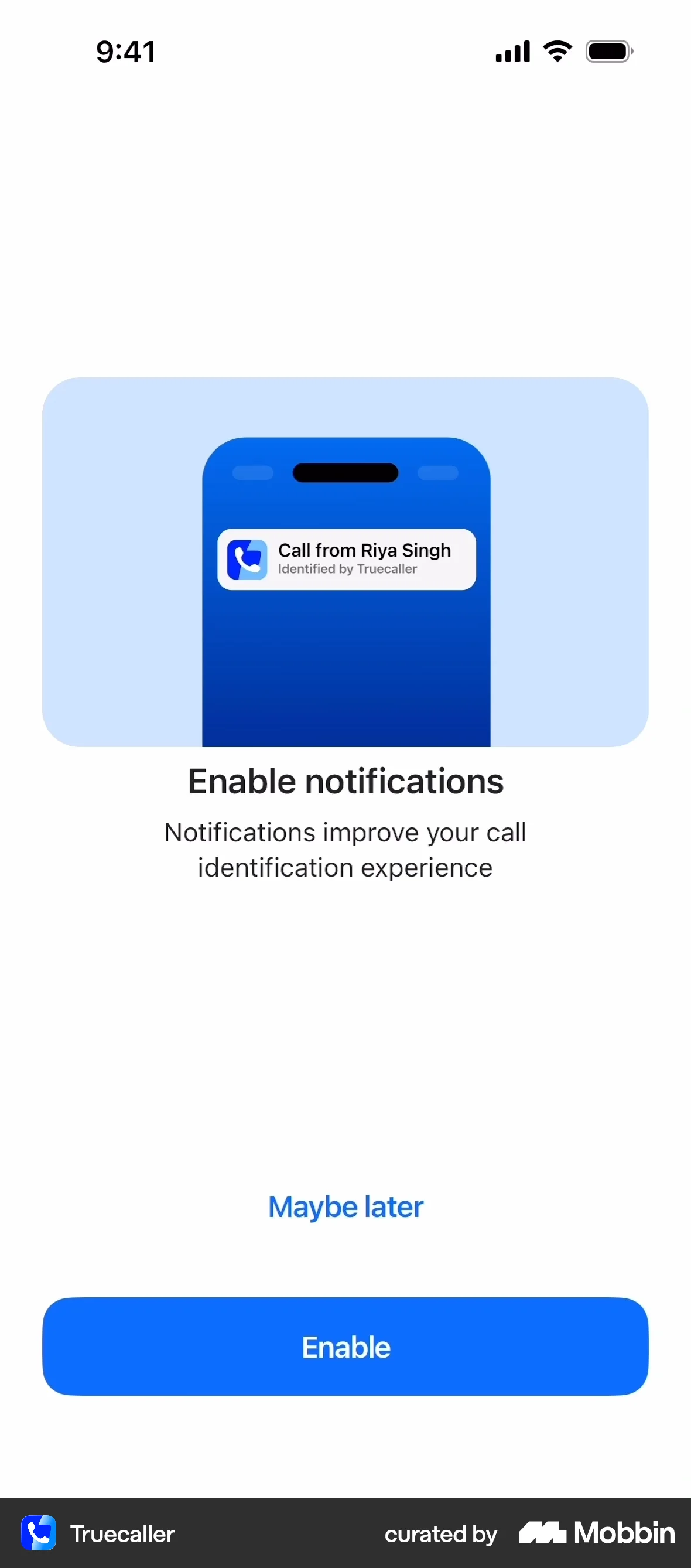 Truecaller Onboarding screen