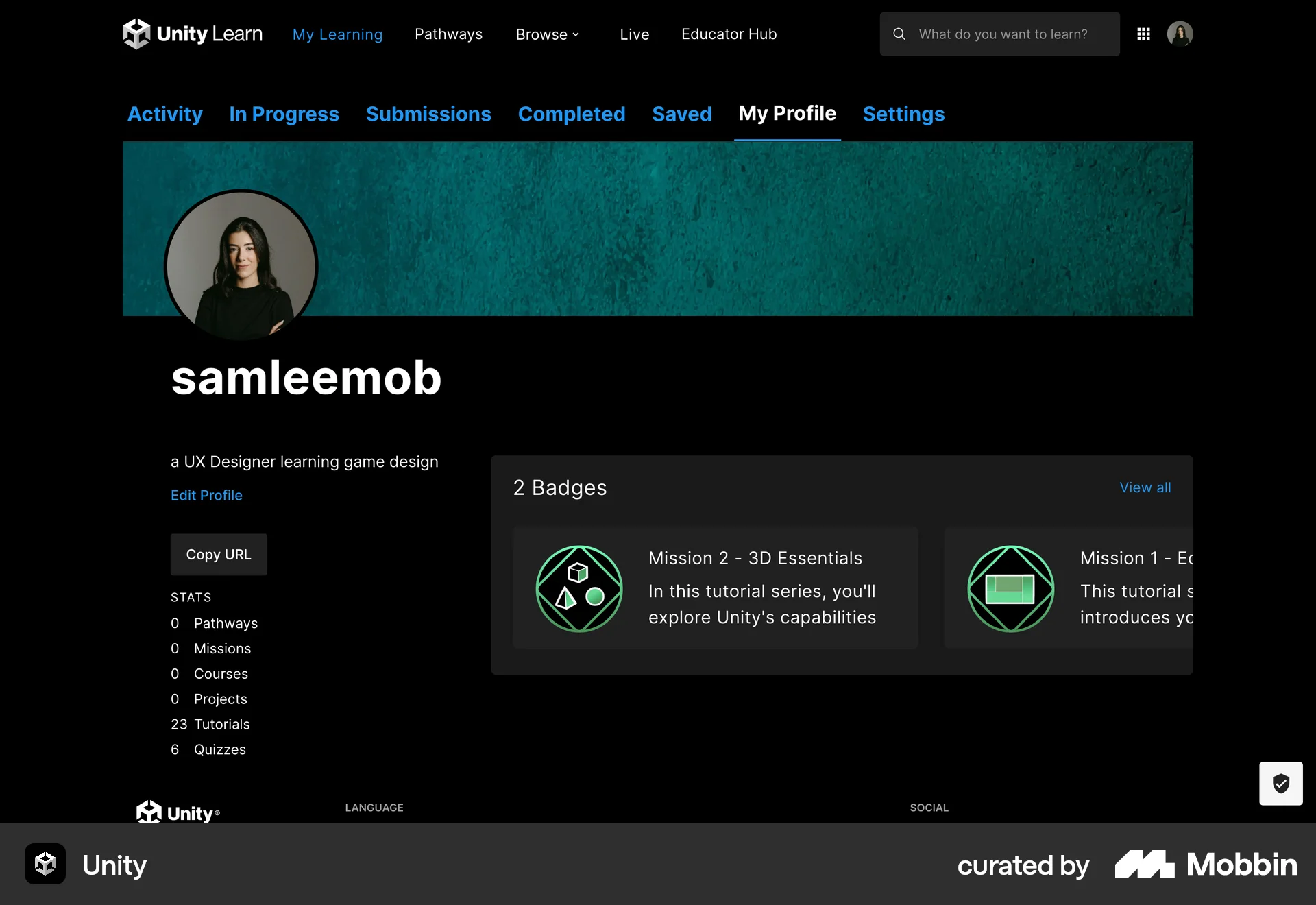 Unity Web Achievements & Awards screen