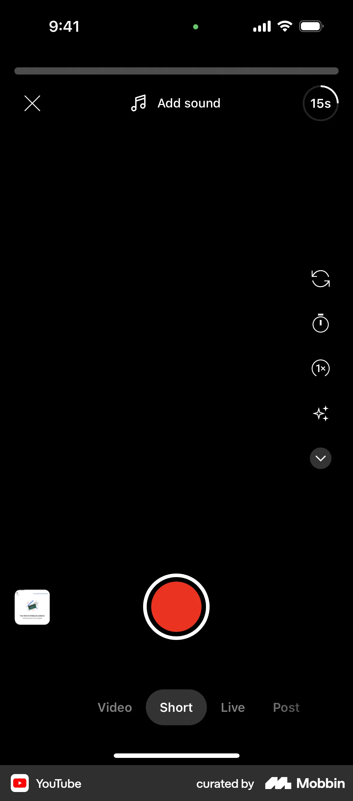 YouTube iOS Audio & Video Recorder screen