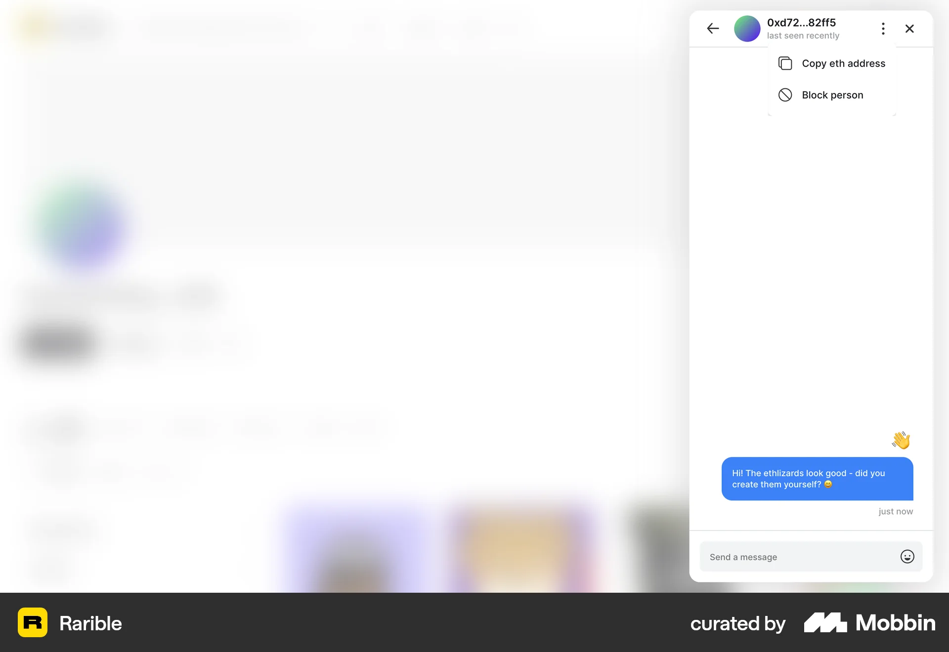 Rarible Web Ban & Block screen