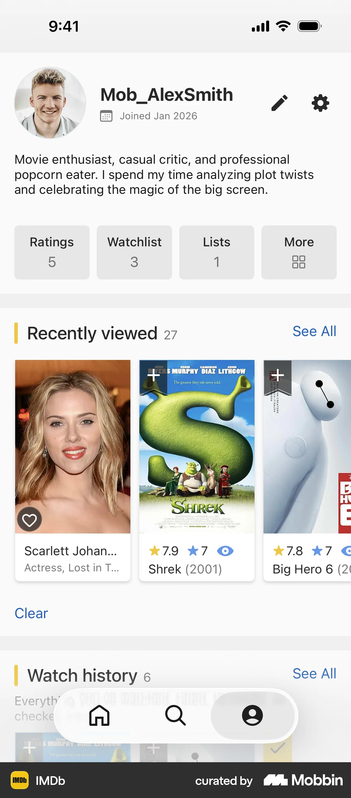 IMDb screen
