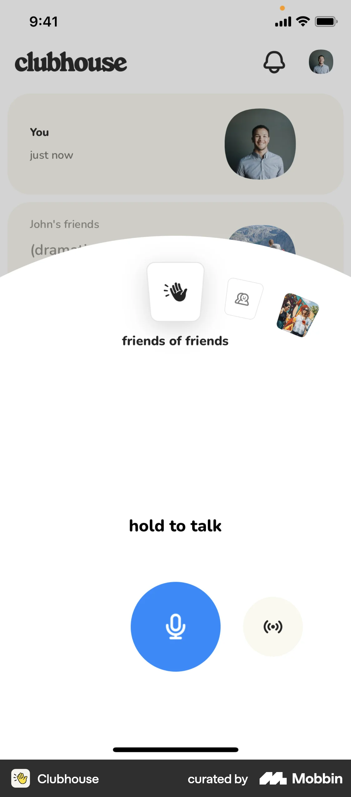 Clubhouse iOS Audio & Video Recorder screen