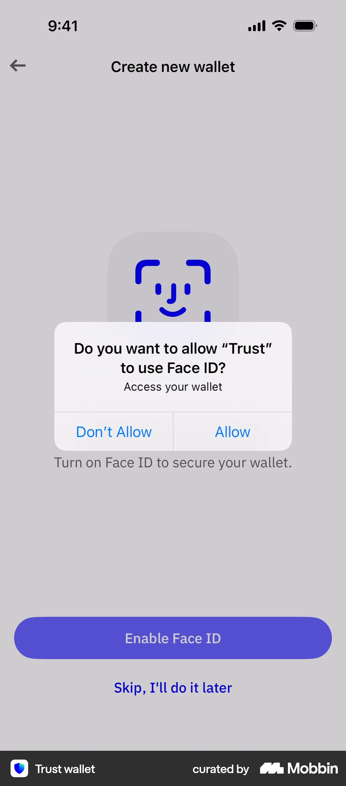 Trust Wallet iOS Crypto & Web3 App screen