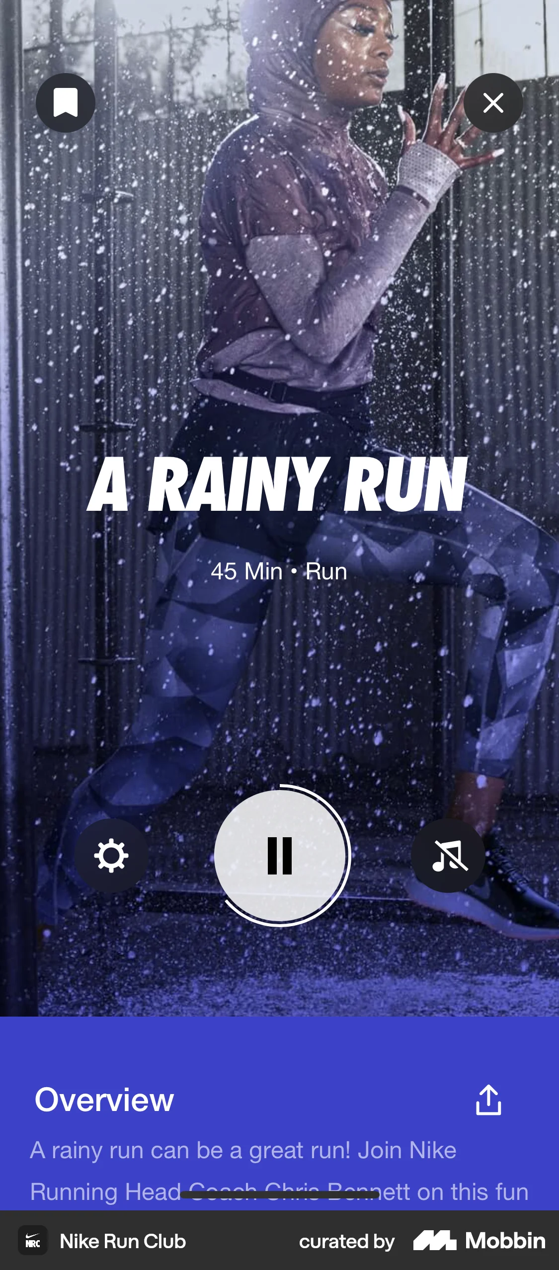 Nike Run Club iOS Upload & Download screen