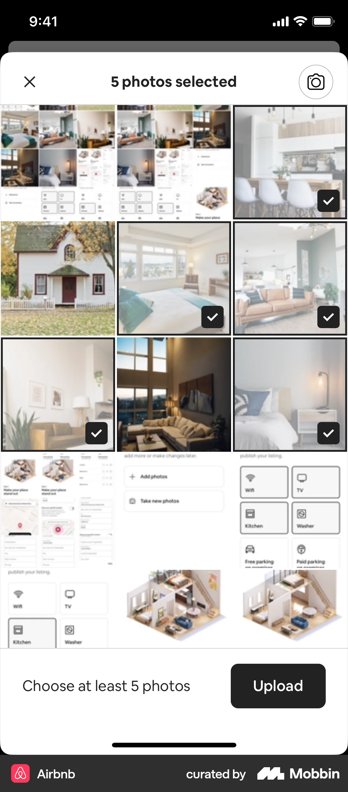 Airbnb iOS screen containing Gallery UI element