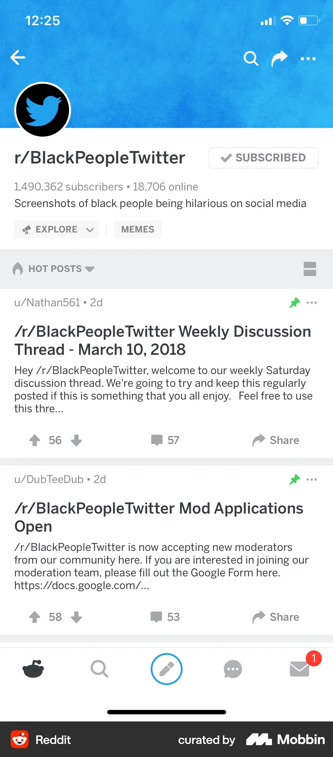 Reddit iOS Post Detail screen