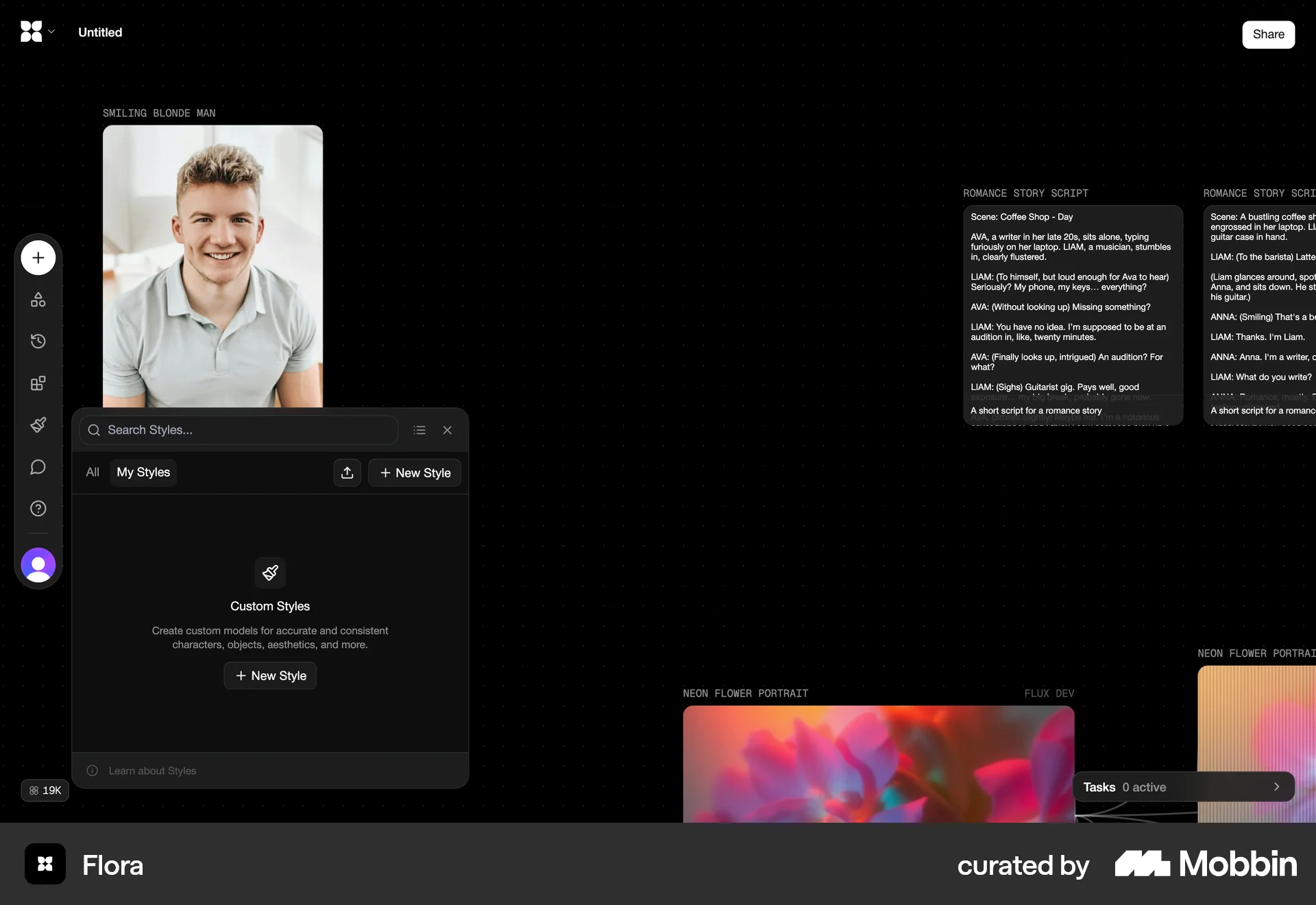 FLORA Web Graphics & Design App screen