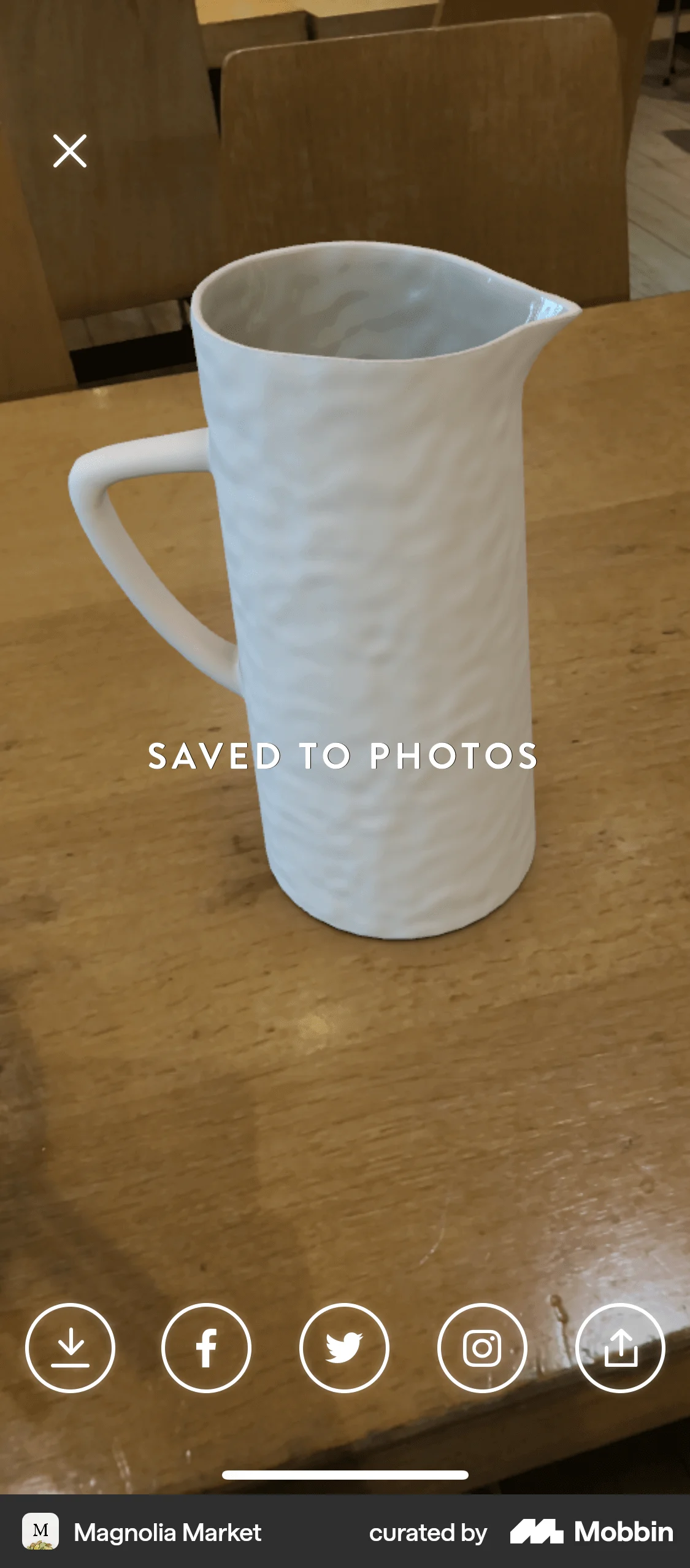 Magnolia Market iOS Augmented Reality screen