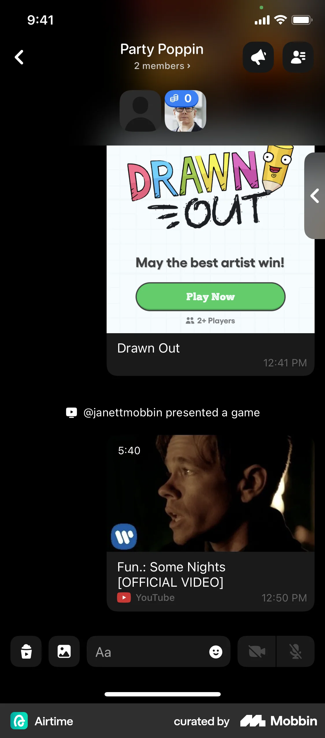 Airtime iOS Groups & Community screen