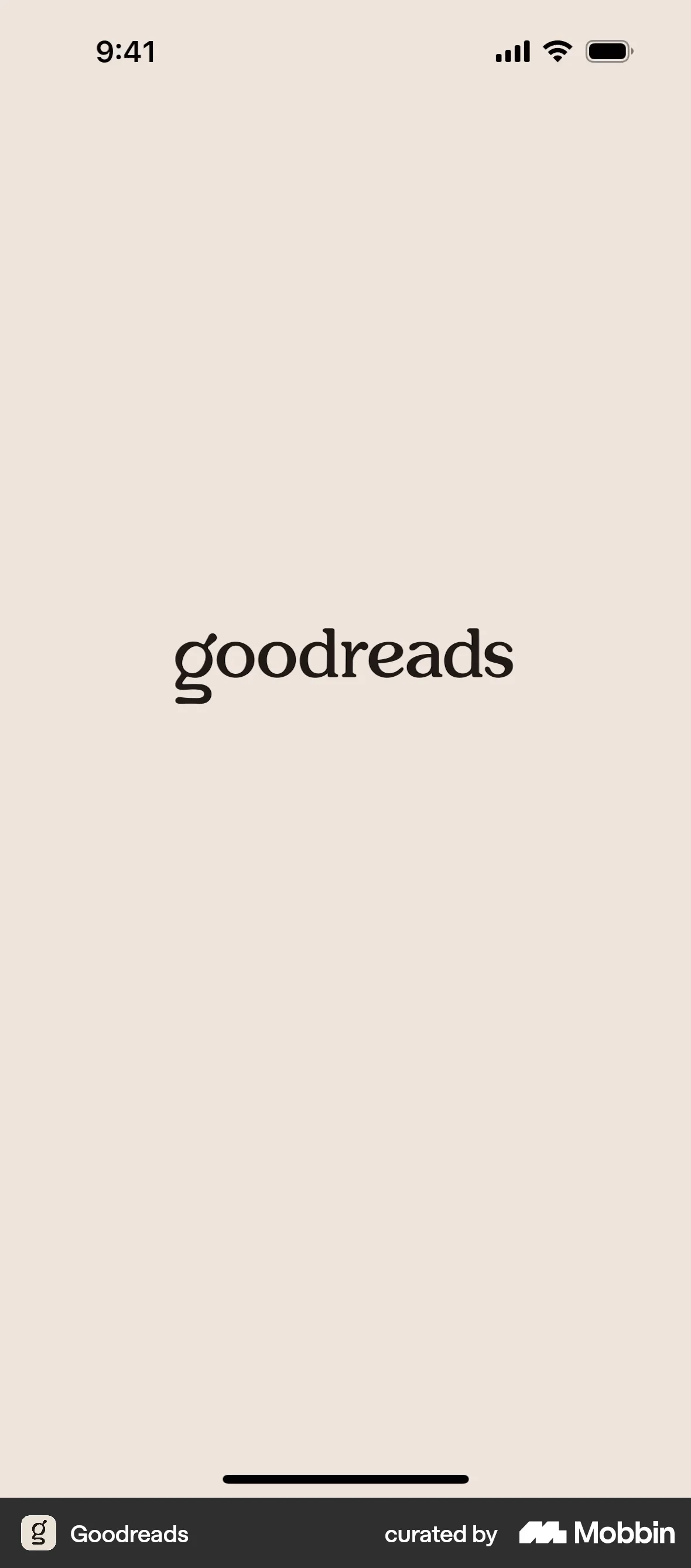 Goodreads iOS Mobile App Design screen