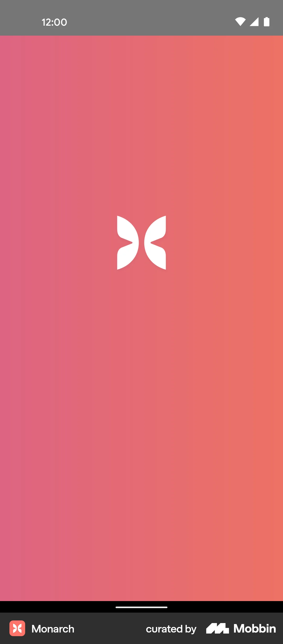 Monarch Android Splash Screen screen