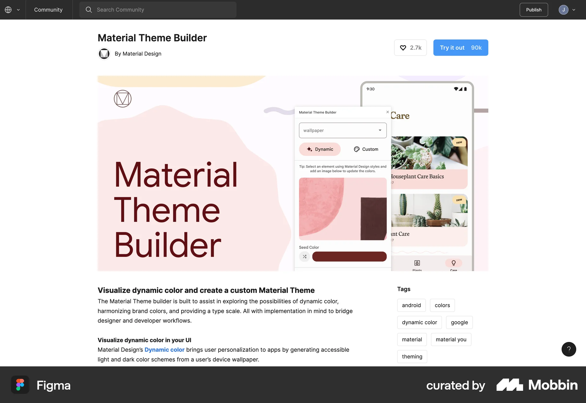 Figma Web Post Detail screen