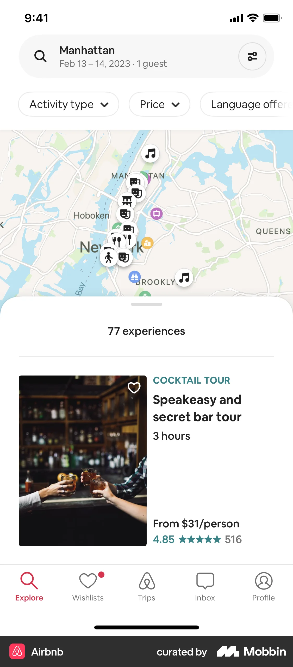 Airbnb iOS Real Estate App screen