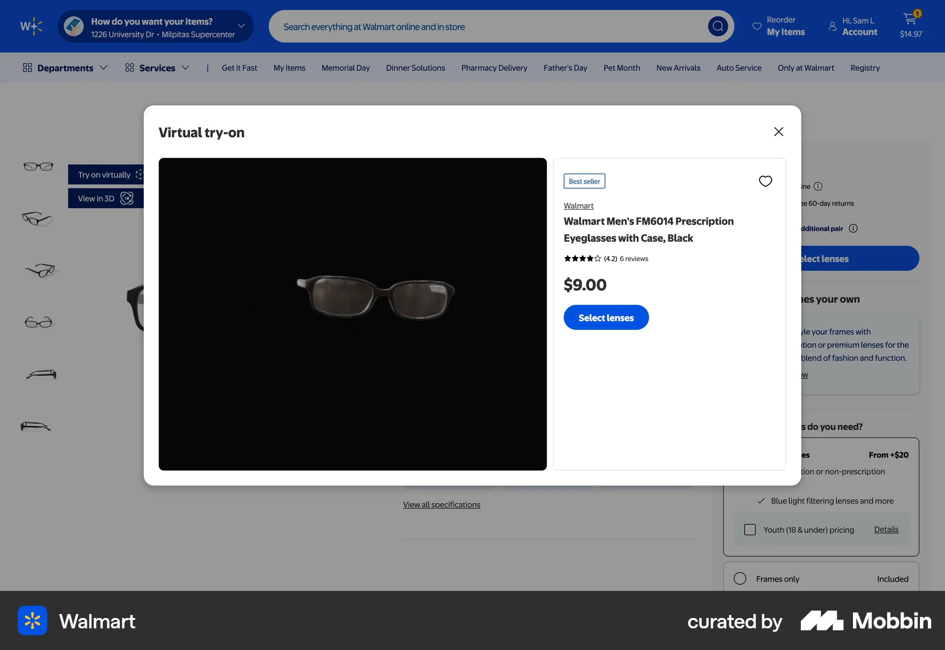 Walmart Web Misc screen