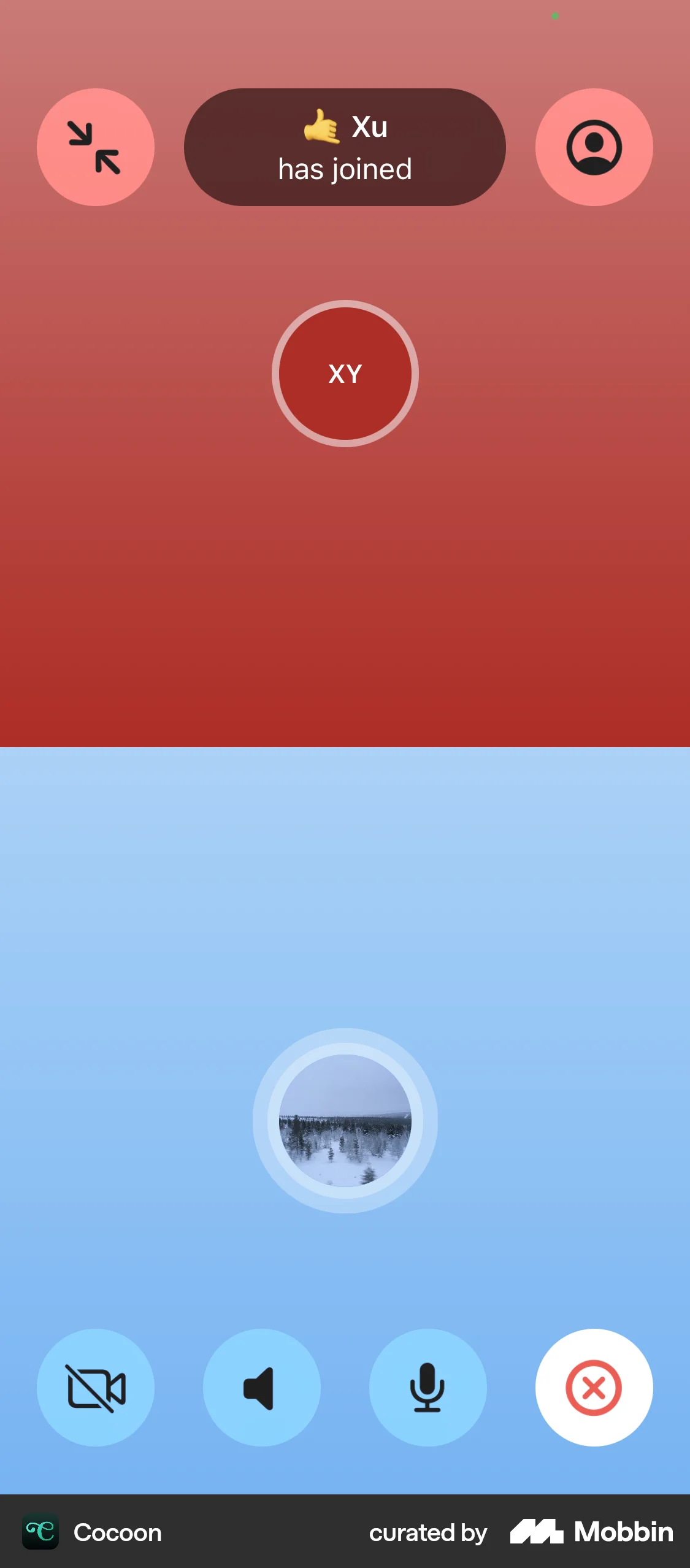 Cocoon iOS Call screen