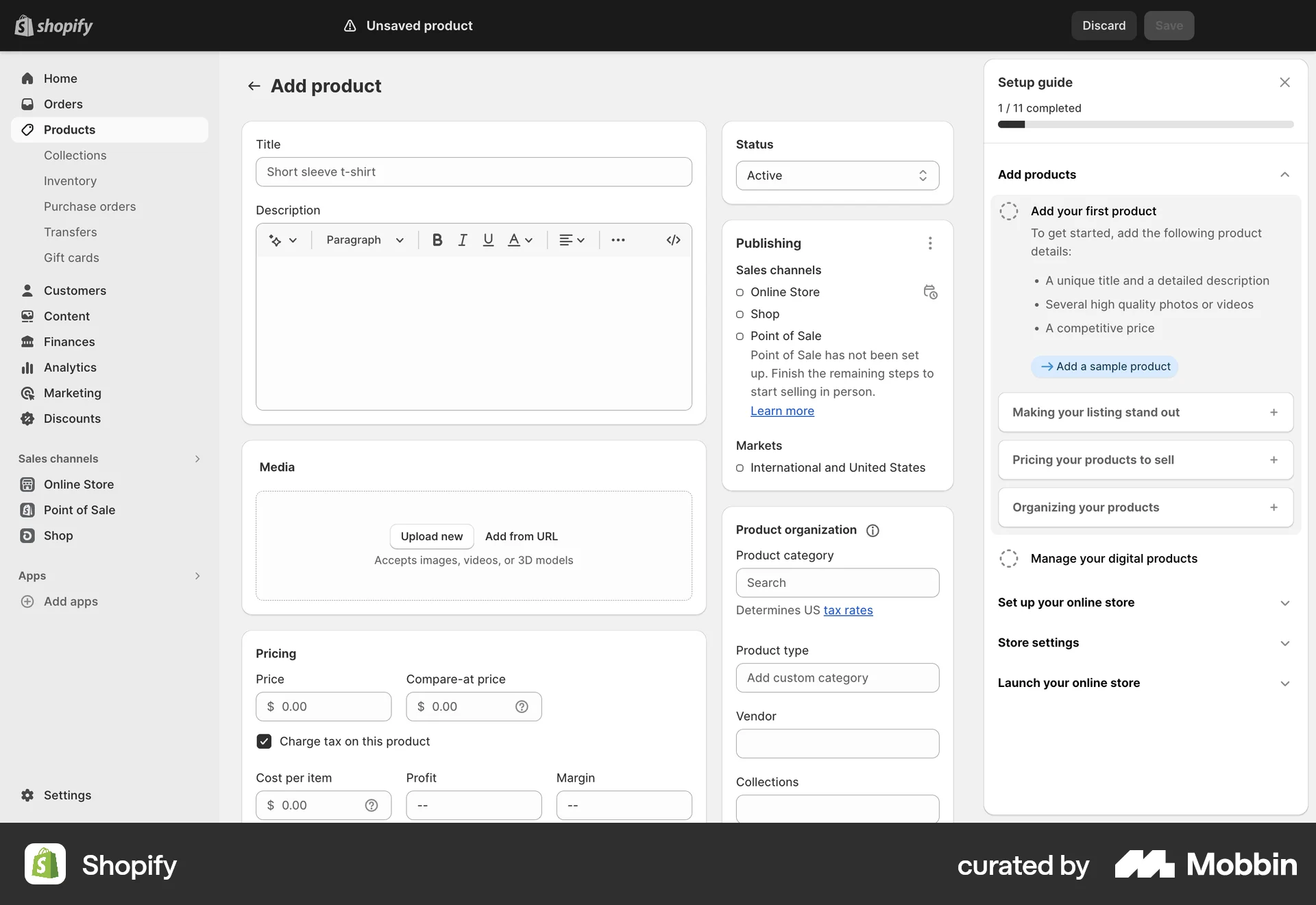 Shopify Web CRM App screen