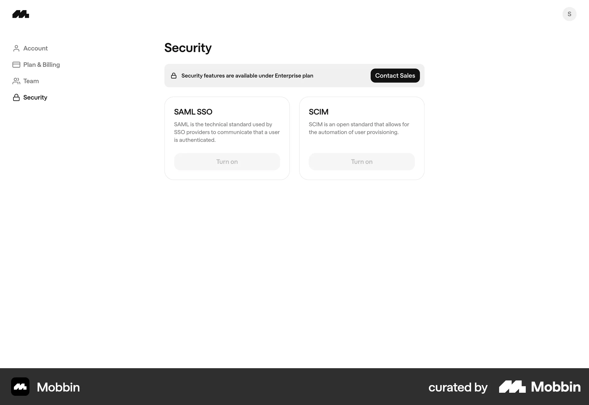 Mobbin Web Subscription & Paywall screen