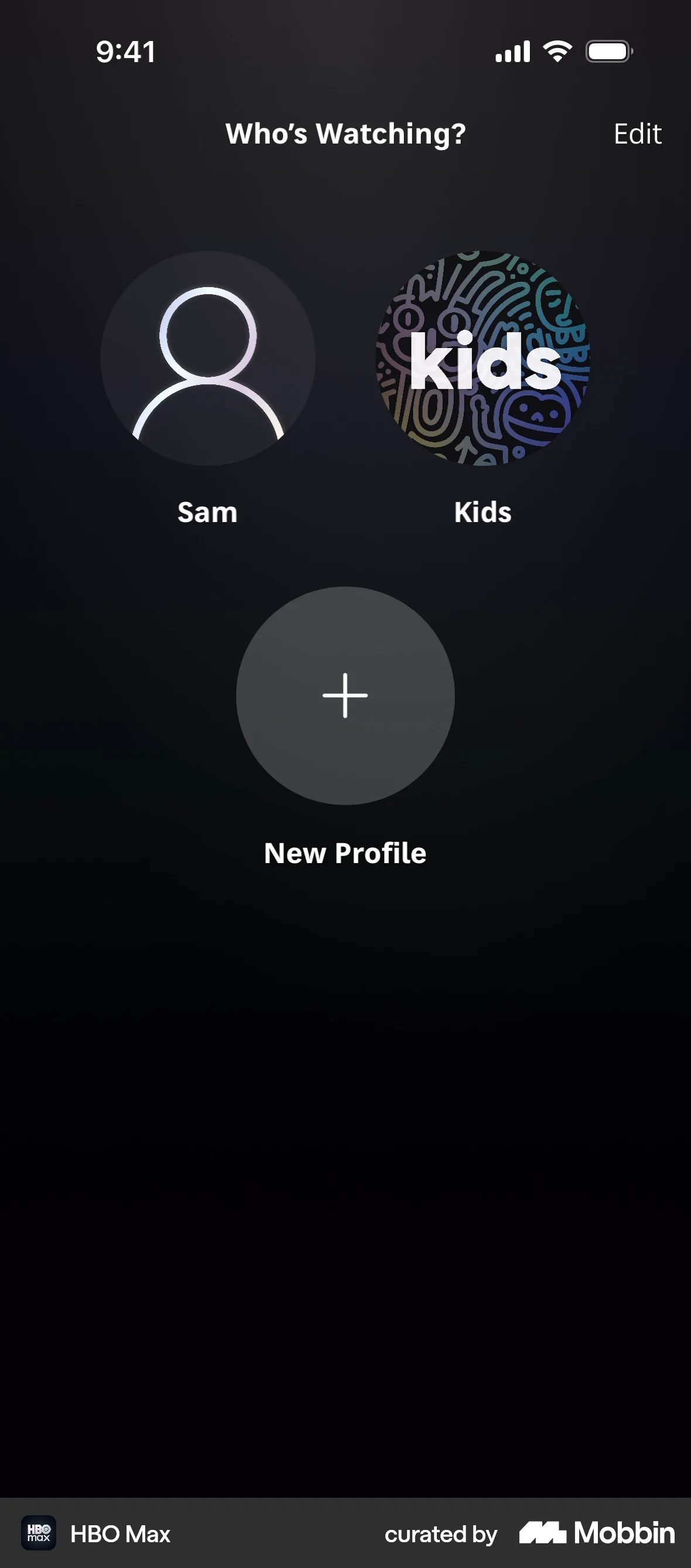 HBO Max Onboarding screen